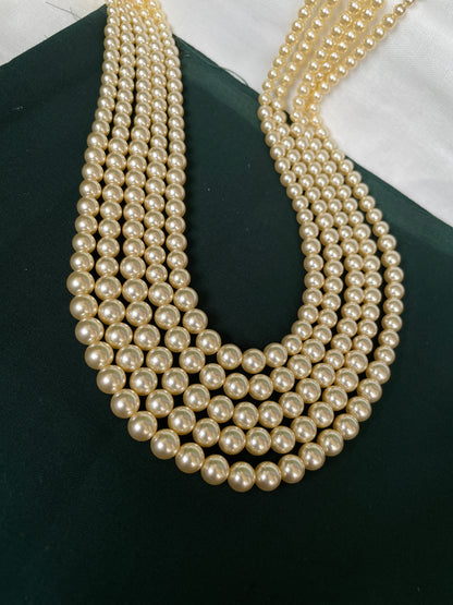 Loha 5 Line pearl Layered Necklace