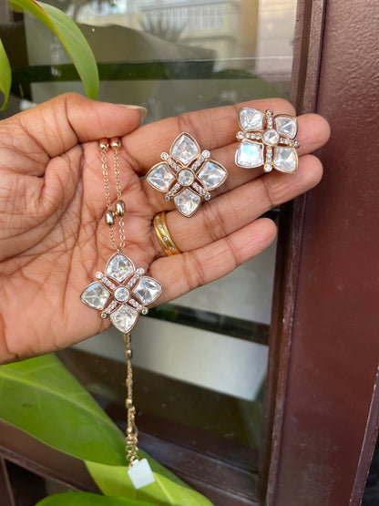 Mithali Moissannite Pendent Set