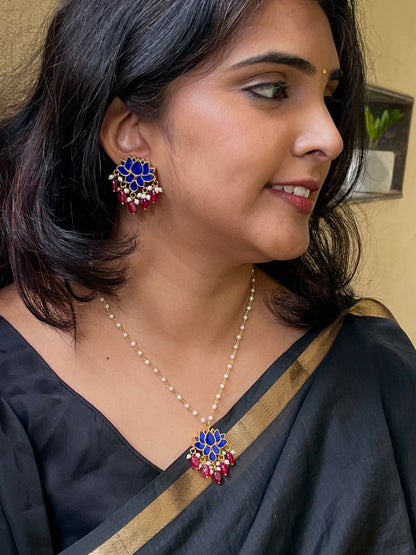 Kamala blue Necklace Set