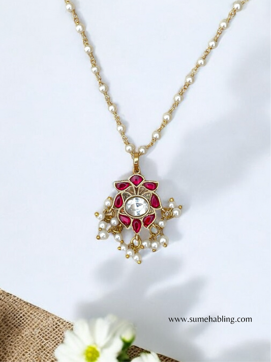 Vinaya Pink pendent Chain