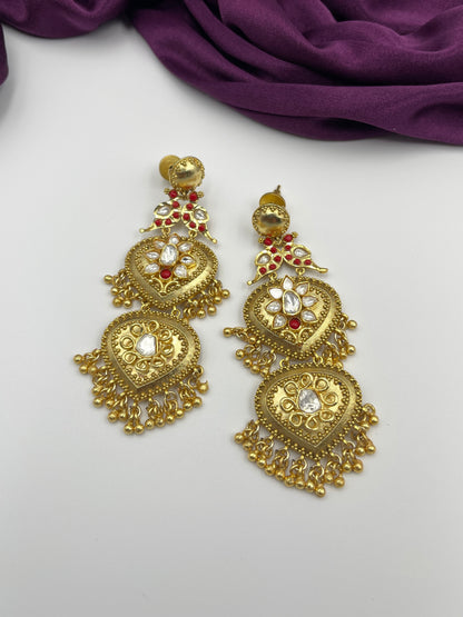 RAMYA CORAL POLKI EARRING