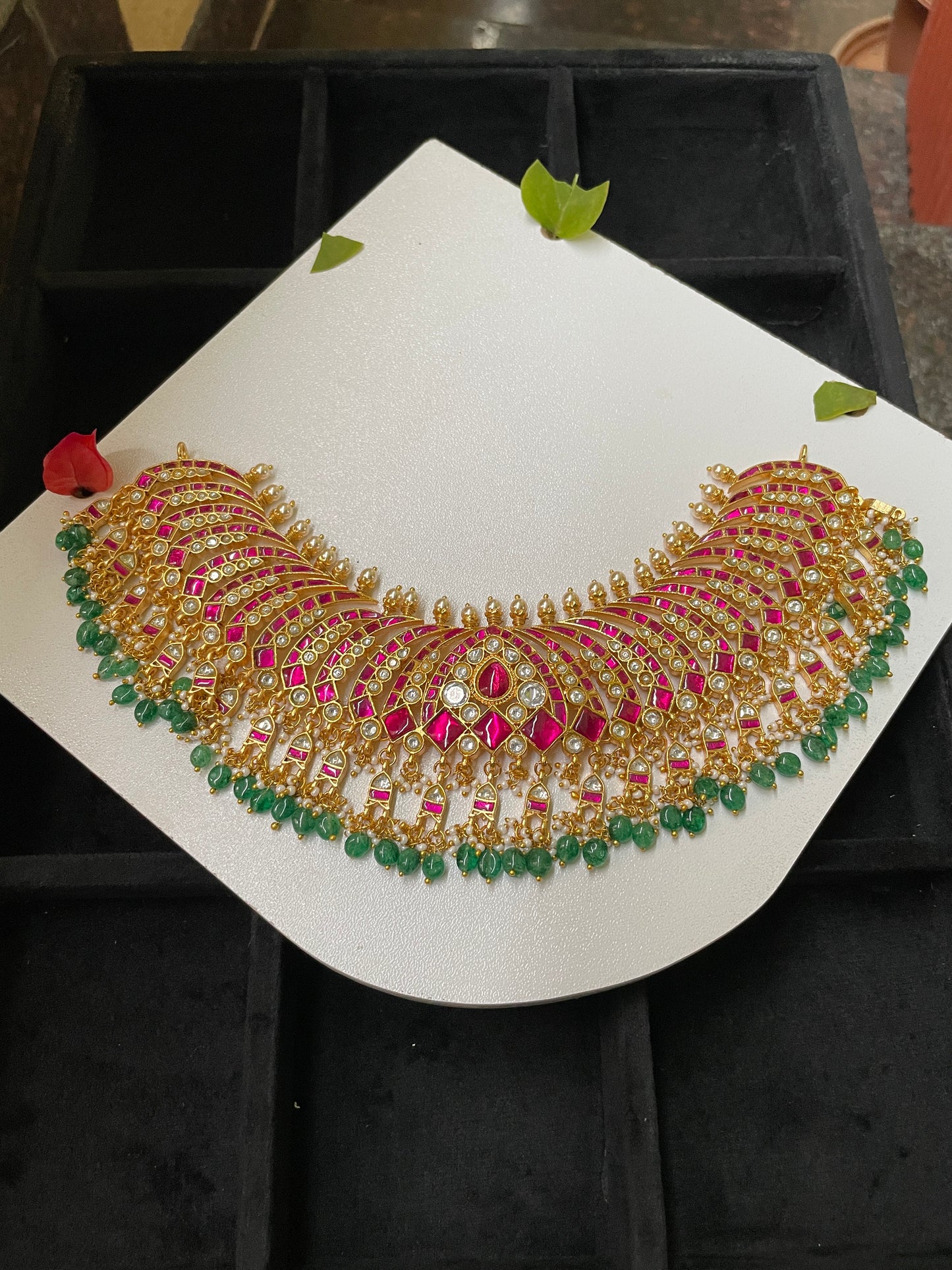 GIRIJA PINK  CHOKER NECKLACE
