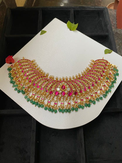 GIRIJA PINK  CHOKER NECKLACE