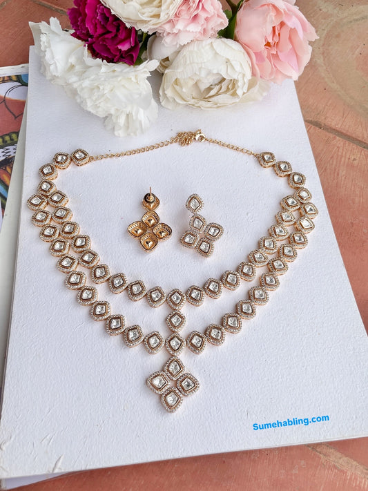 Keuthika Moissannite Necklace Set