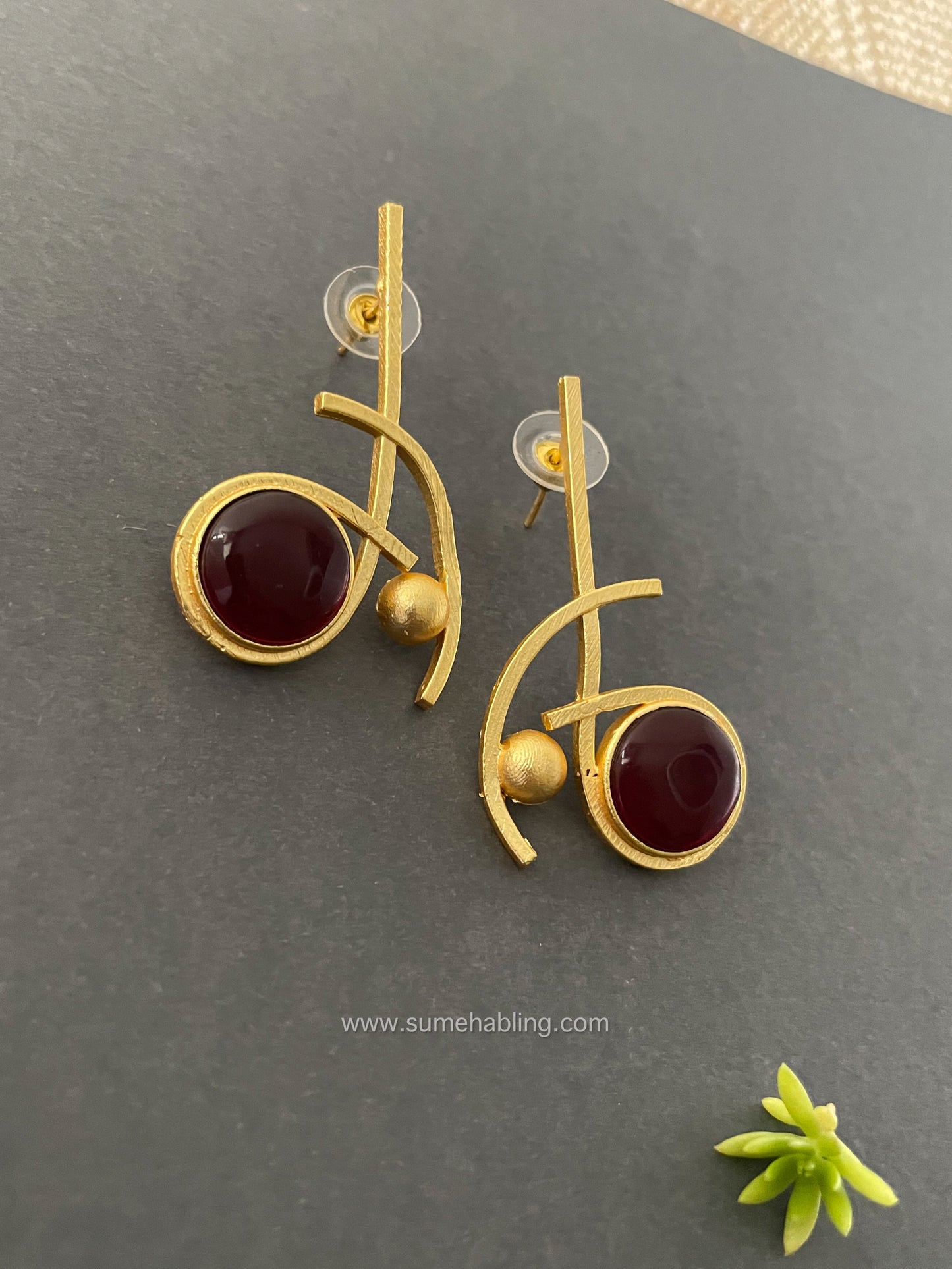 RUBY STUD EARRING