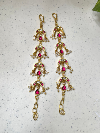 SOWMYA PINK EAR CHAIN
