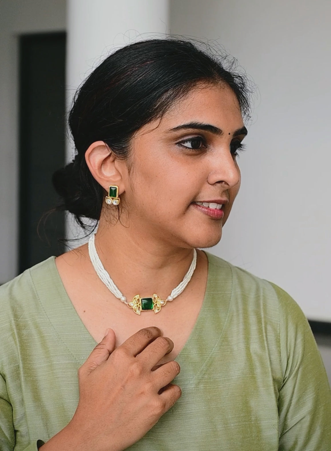 HIMA GREEN NECKLACE SET