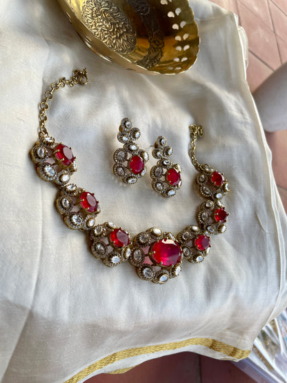 KALI RED NECKLACE SET