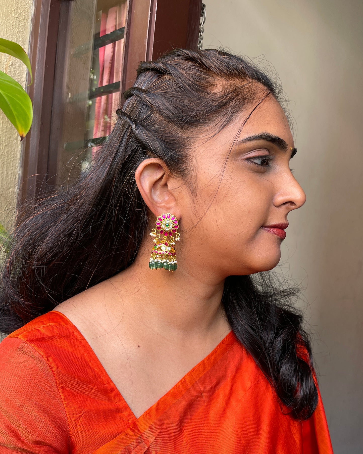 Sani Jadau Jhumki Earring