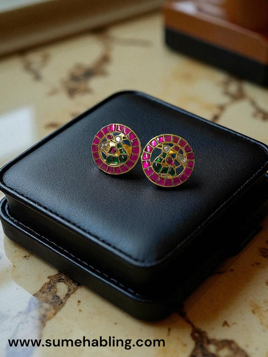 Kamala white  Stud Earring