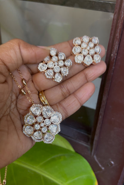 Rossy Moissannite Pendent Set