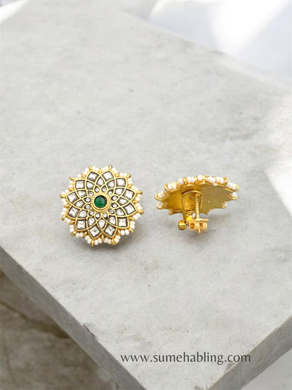 Kamala white  Stud Earring