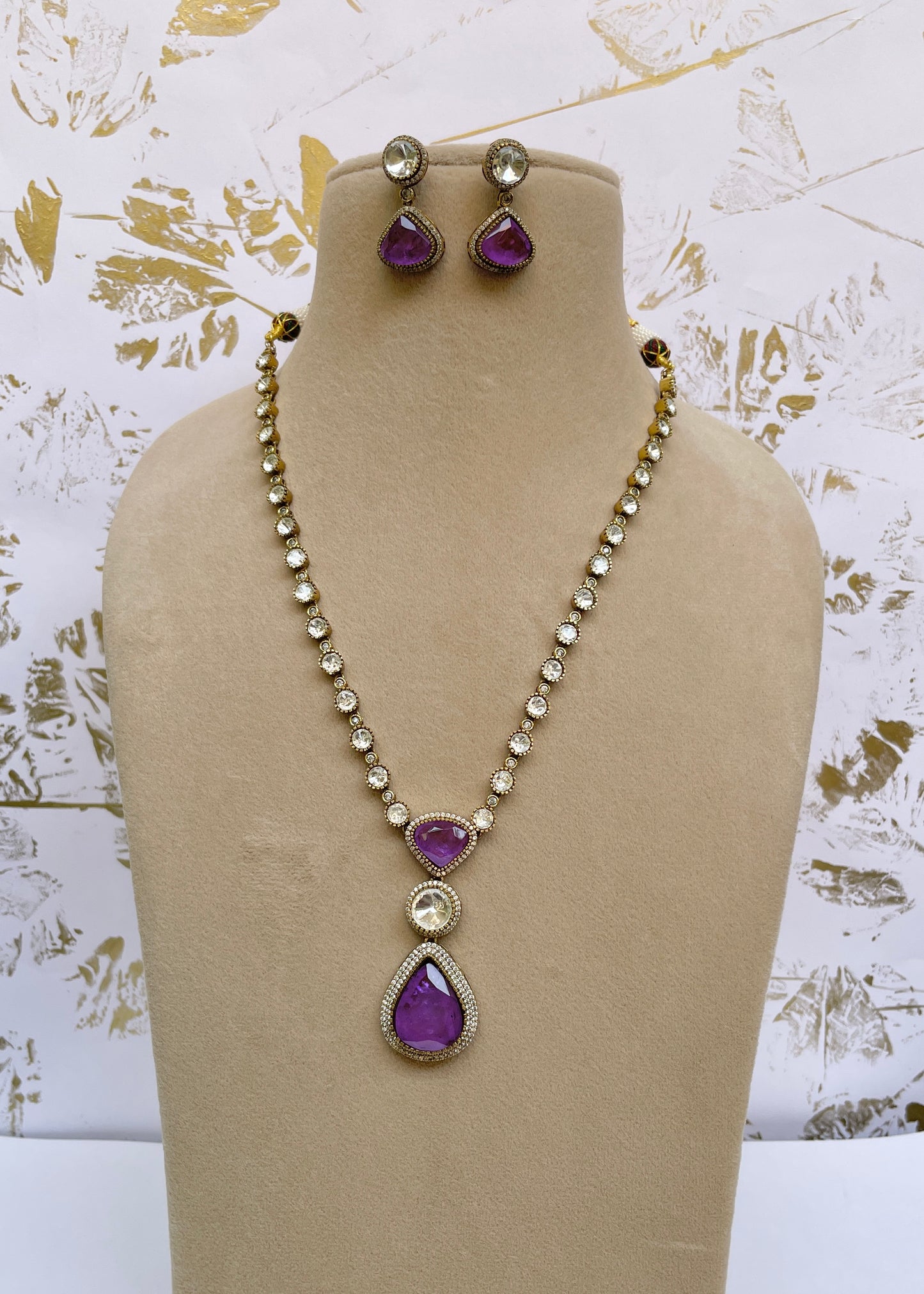 Vishala Purple Necklace Set