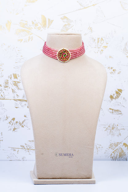 Gagana Pink Choker Necklace