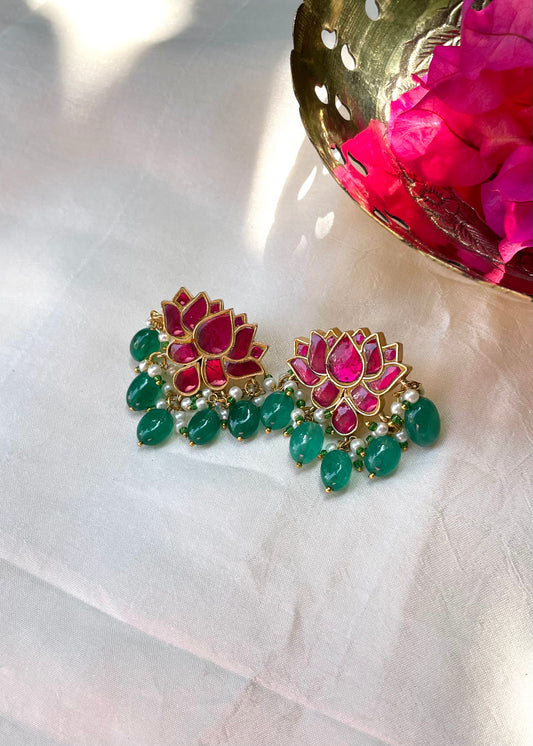 Kamala Pink Stud Earring