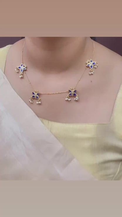 BHVI BLUE JADAU COLLER NECKLACE