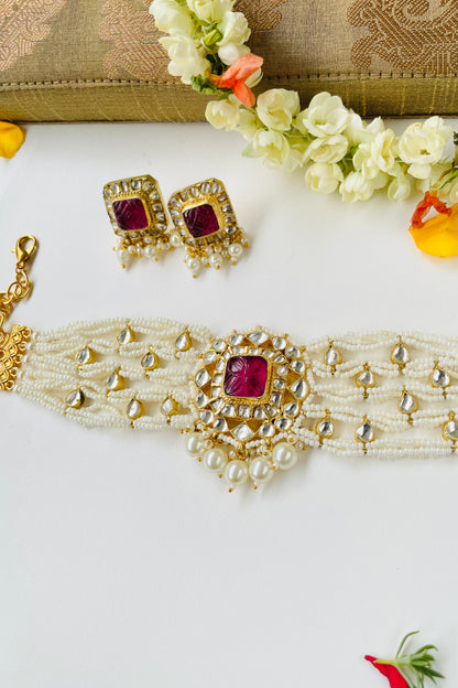 Gayathri Pink Choker Set