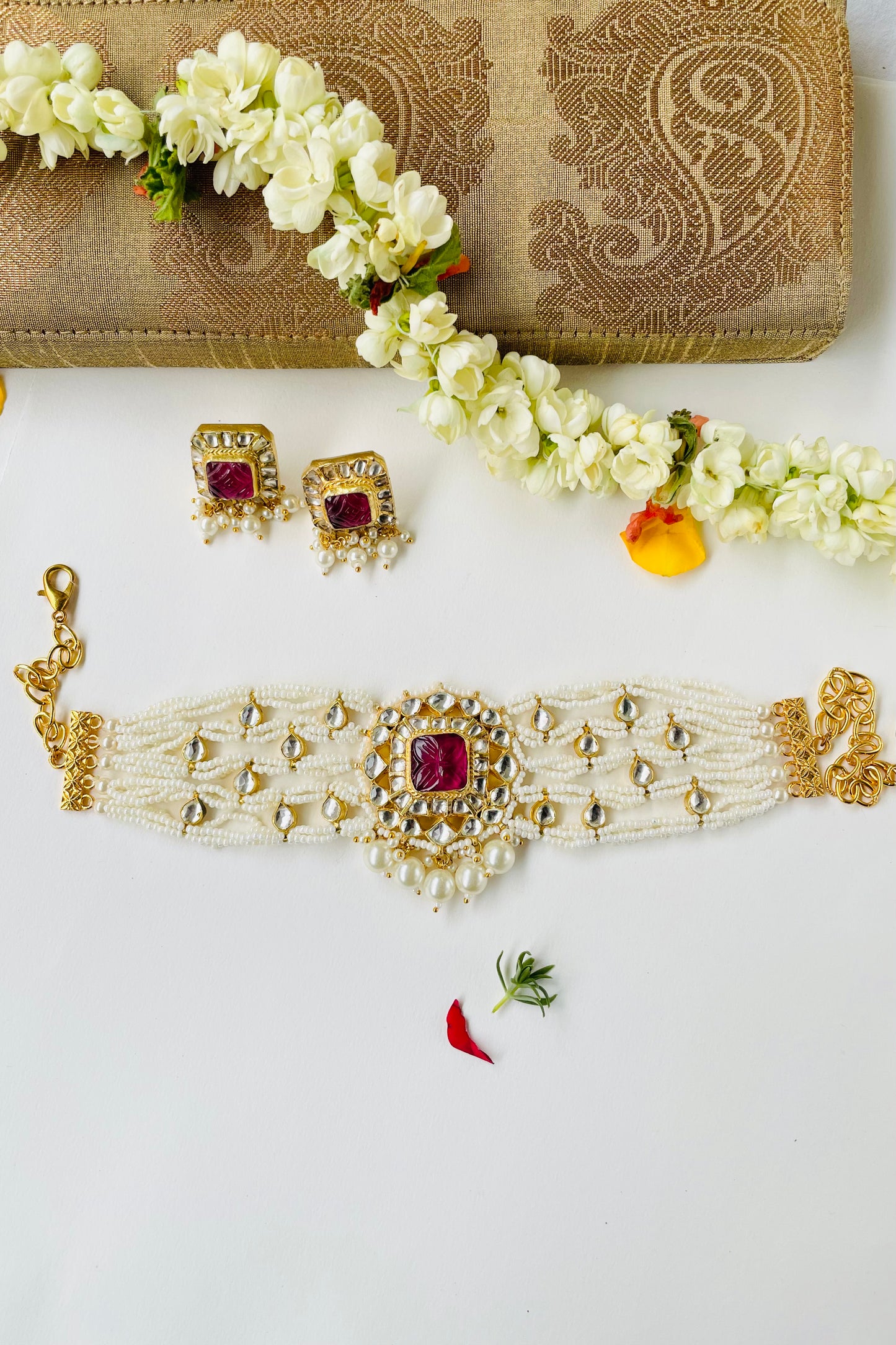 Gayathri Pink Choker Set